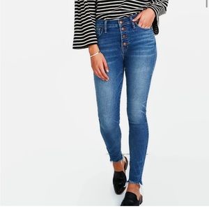 Madewell 10” High Rise Skinny Four Button Front Jeans size 29